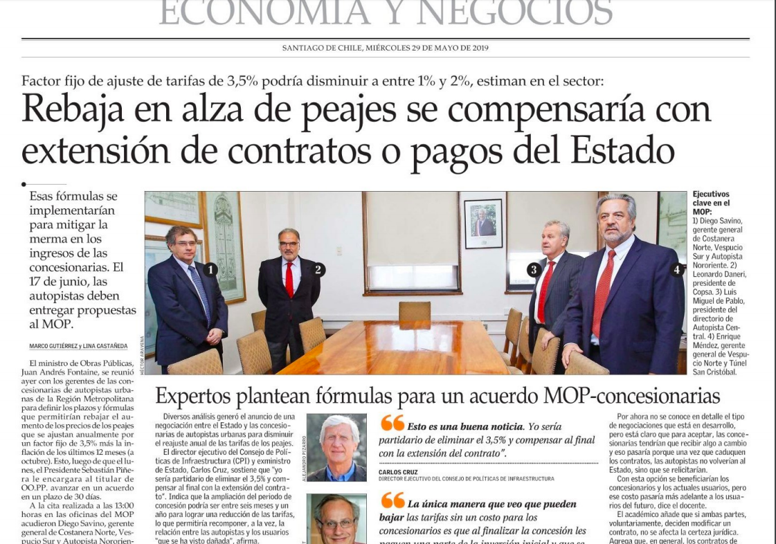 Ronnie Fisher en Diario El Mercurio